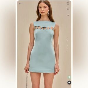 Cult Gaia Light Blue Mini Dress